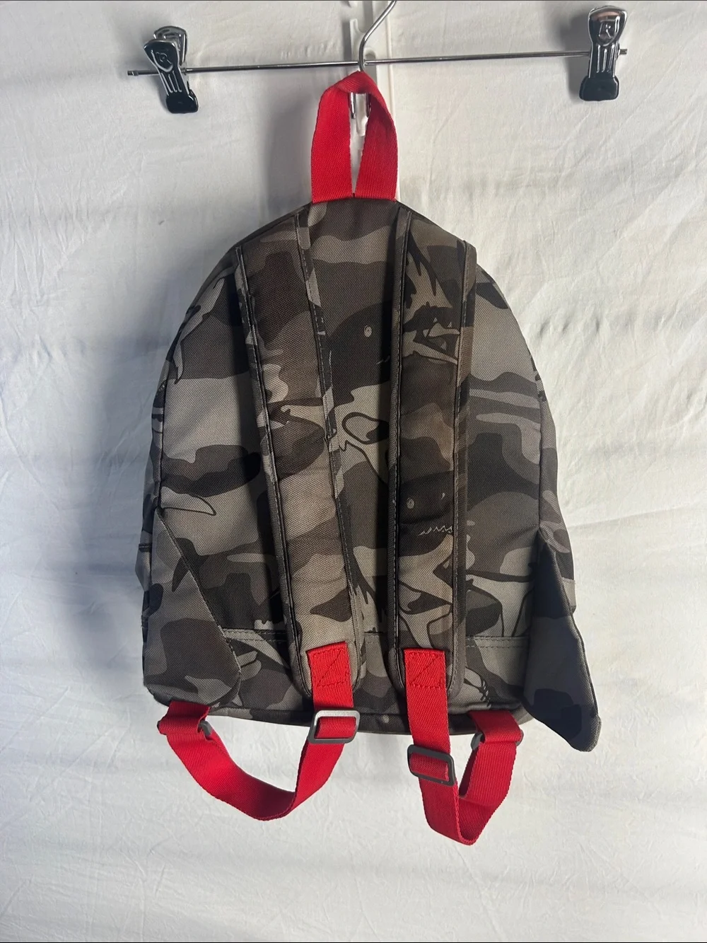 GAP Camo Shark Backpack with Red Accents